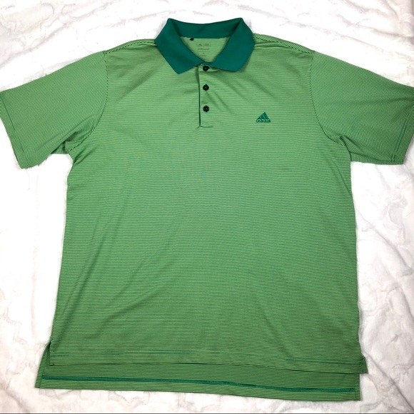 adidas Shirts Adidas Brand Green Stripe Golf Shirt Xl Poshmark